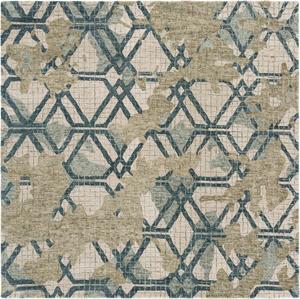 Ковер SAFAVIEH, 183 x 183 см, Metro Collection, Green & Beige, ручной работы из шерсти, идеально для гостиной, столовой, спальни (MET462Y-6SQ)