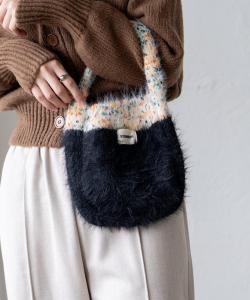 Мини-сумочка с одной ручкой, пушистая, женская, осень/зима, искусственный мех Aroco, цвет Black