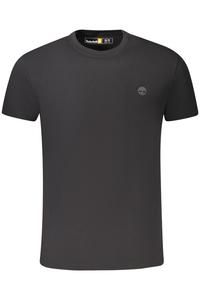 Футболка мужская Timberland хлопковая однотонная с логотипом, черный