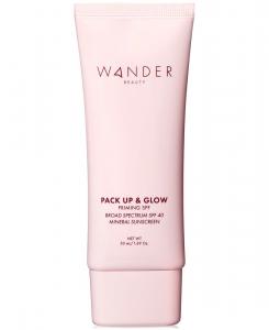 Минеральный солнцезащитный крем-праймер Pack Up & Glow SPF 40 Wander Beauty,
