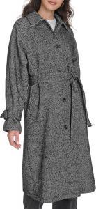 Женское пальто-халат Levi's с поясом, Black/White Herringbone