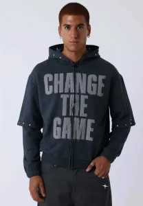 Толстовка на молнии à capuche Project X Paris, Gris Foncé