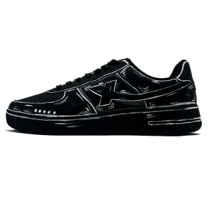 XTEP Непромокаемые легкие низкие кроссовки Air Force One для скейтбординга унисекс black