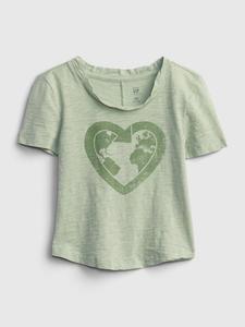 Футболка gen с хорошим рисунком Gap, зеленый