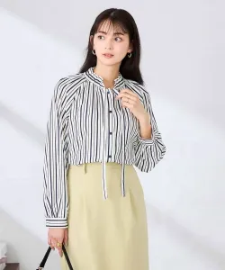 Блузка с оборками на воротнике и бантом Avv, цвет Navy