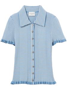 Claudie Pierlot полосатая рубашка на пуговицах, синий