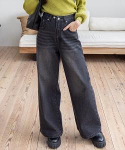 Широкие джинсовые брюки