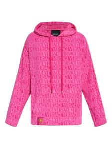 Толстовка с логотипом и жаккардовым узором Versace, розовый