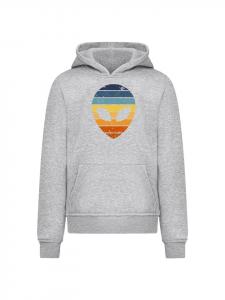 Толстовка Alien Sunset Retro в цвете серый меланж F4NT4STIC