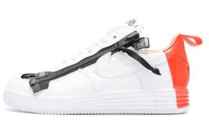 Мужские кроссовки для скейтбординга Nike Lunar Force 1 с молнией, белый/оранжевый