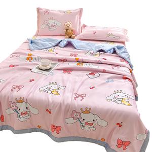 Летнее охлаждающее одеяло Cartoon для студенческого общежития, химическое волокно Sanrio, Sanrio Summer Quilt-Bowknot Cinnamoroll