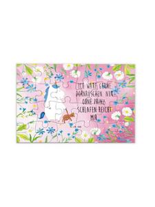 Mr. & Mrs. Panda Пазл в виде единорога с надписью, пастельно-красного цвета