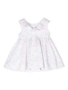 Платье с логотипом Moschino Kids, белый