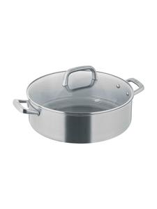 Сервировочная сковорода со стеклянной крышкой - Tricion Resist b.nature с полированной отделкой Berndes, 32 см