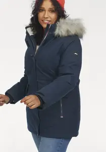 Функциональная парка Polarino с капюшоном, водоотталкивающая, ветронепроницаемая и дышащая, синий