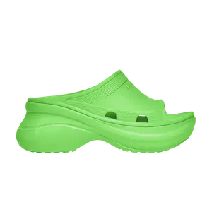 Сандалии Balenciaga Crocs x Balenciaga Pool Slide Sandal Neon Green, зеленый