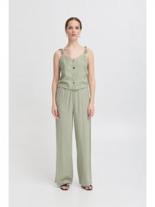 Блузка без рукавов IHLINNO свободного кроя цвета чай ICHI