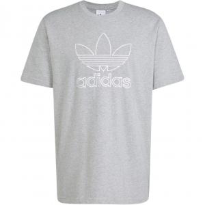 Футболка Adicolor Outline Trefoil мужская размера M в цвете gray heather flower Adidas Originals, серый