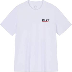 361° Футболка мужская белая с круглым вырезом умеренно прямого кроя