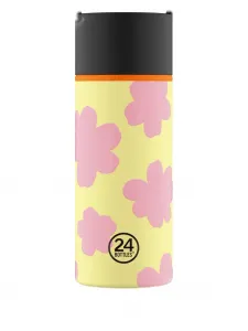 Бутылка с цветочным узором 730 мл 24Bottles, желтый