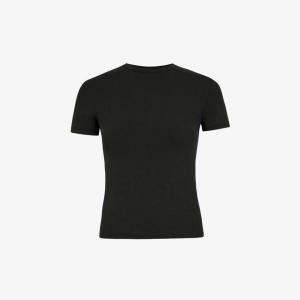 Футболка из хлопкового джерси с круглым вырезом Skims, цвет soot