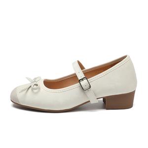 ZHR Туфли Мэри Джейн женские бежевые, розовые