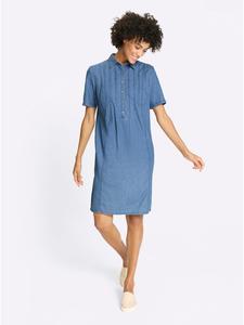 Sieh an! Джинсовое платье синего выбеленного цвета