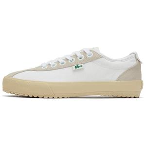 LACOSTE Низкие парусиновые туфли женские, белые, коричневые