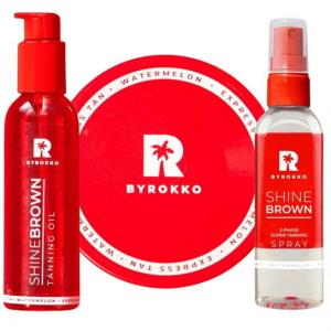 Набор из 3 лосьонов для загара с арбузом Byrokko Watermelon