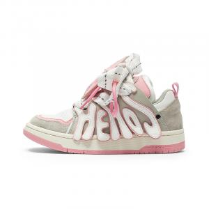 Кеды, скейтборд обувь женская низкая Coup De Foudre, серый/белый/розовый