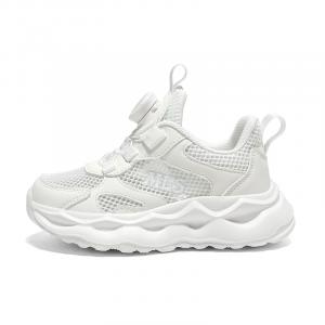 Износостойкие, легкие, с амортизацией, противоскользящие, противоотскочные детские беговые кроссовки Mulinsen, 6028 белый[breathable mesh]