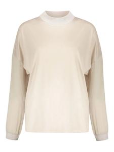Топ с круглым вырезом и длинными рукавами Herno, нейтральный