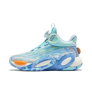 ERKE KIDS Высокие детские баскетбольные кроссовки Emerald Blue/Sweet Purple Blue/Microcrystal White Kids'