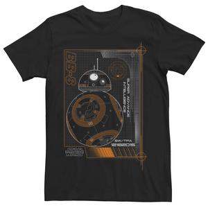 Мужская футболка BB-8 Portrait Schematics Star Wars