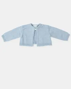 Вязаная кофта для девочки-малыша Tutto Piccolo, светло-голубой