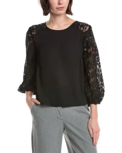 Блуза с кружевными рукавами Vince Camuto