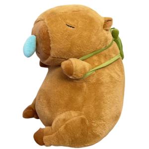 Мягкая игрушка в милом стиле капибары, большой и мягкий, с отстегивающейся спинкой Dolls and bears dance, Extra Large Fat Style Capybara [Nosebleed + Backpack Style] 80Cm