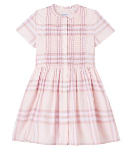 Барберри Чек платье из хлопка со сборками Burberry Kids, Shell Ip Check