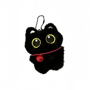 LALABABY Черная кошка пищащая игрушка плюшевый брелок 8 см
