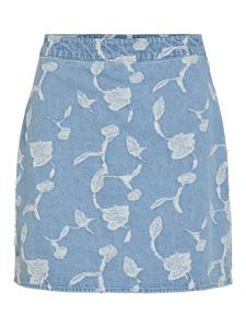 Юбка до колена Vila, светло-синий деним