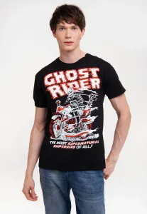 Футболка Logoshirt "Marvel Comics - Ghost Rider" с лицензионным принтом, черный