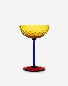 Бокал для шампанского из муранского стекла, выдувной вручную Dolce&Gabbana, мультиколор