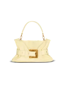 Средняя сумка Anthem из телячьей кожи Balmain, желтый/хаки/розовый