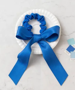 Двусторонняя резинка для волос с лентой в виде веера Panpantutu, цвет French Blue