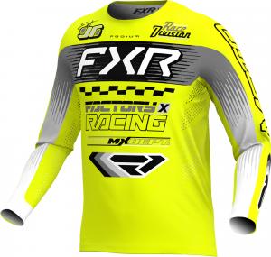 Мотокроссовая майка FXR podium gladiator, Black/White/Yellow/Grey