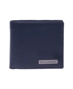 Кошелек из темной кожи пальмеллато Baldinini, синий