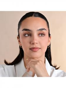 Adeliás Женские серьги - серьги-гвоздики в виде символа бесконечности из серебра 925 пробы с золотым покрытием