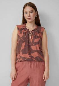 Блуза QS Blouse, Papaya/Mottled Bordeaux