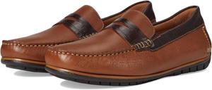 Лоферы Johnston & Murphy Cort 2.0 Penny, Tan Full Grain/Dark Brown Croc Embossed Full Grain