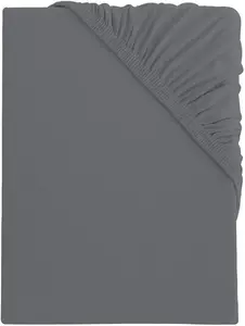 Простыня s.Oliver "TABEA, 100% хлопок, большой выбор цветов", простыня для матрасов высотой до 25 см, от размера. 90х200см 200х200 см, 1 шт., темно-серый